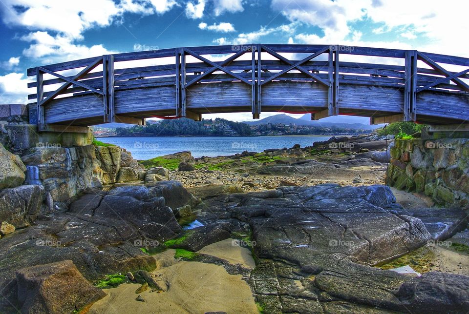 a wooden bridge