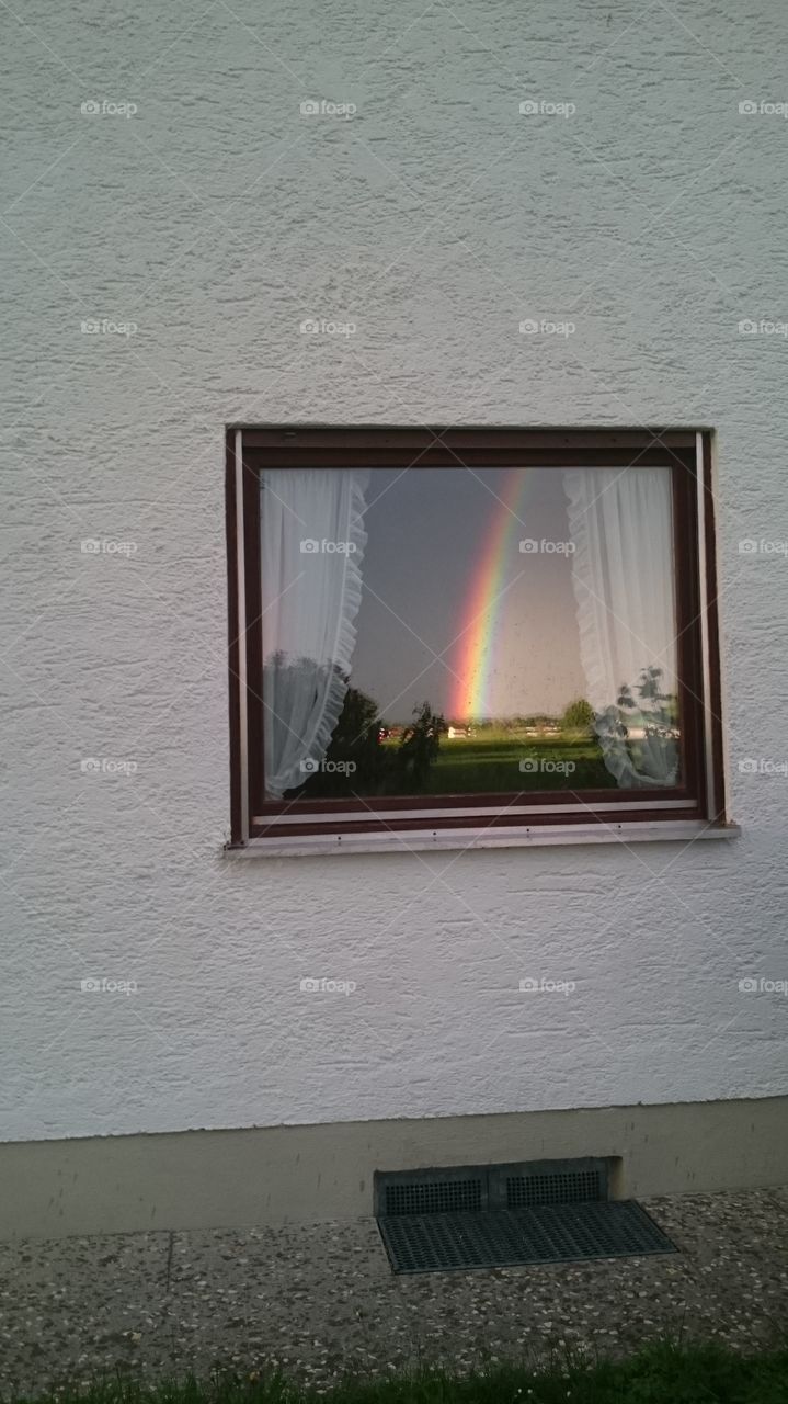rainbow on the window