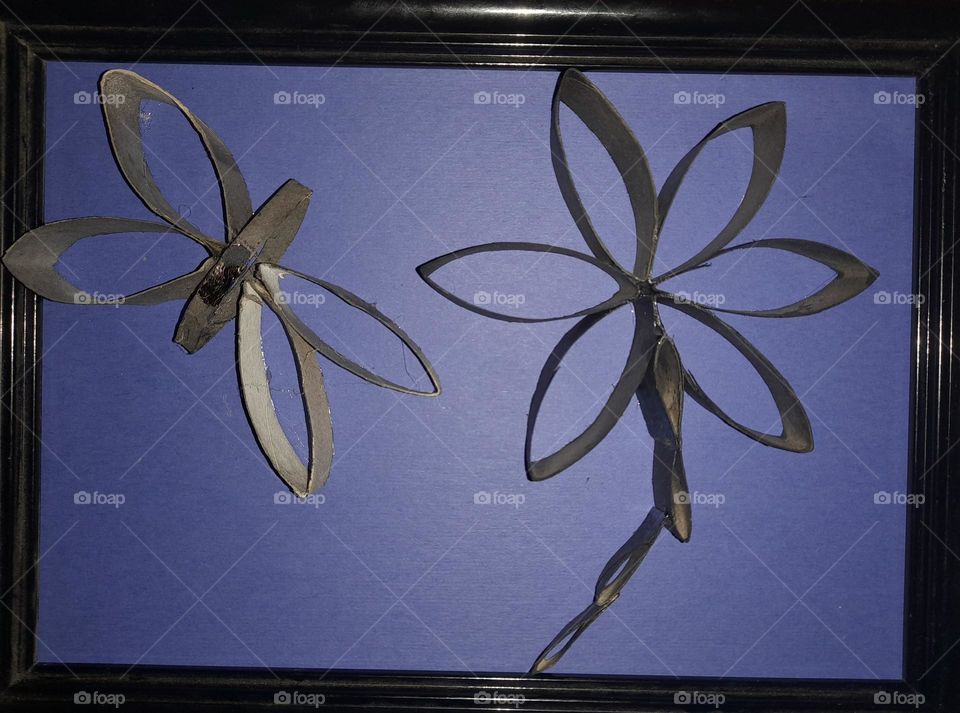 toilet roll art.  in paiting