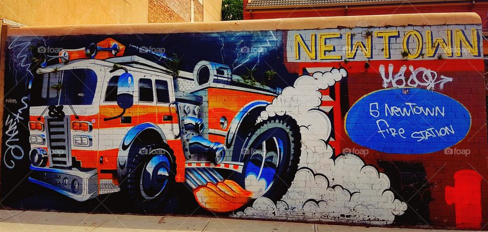 Graffiti at Newtown Fire Station, Sydney , Australia 2017