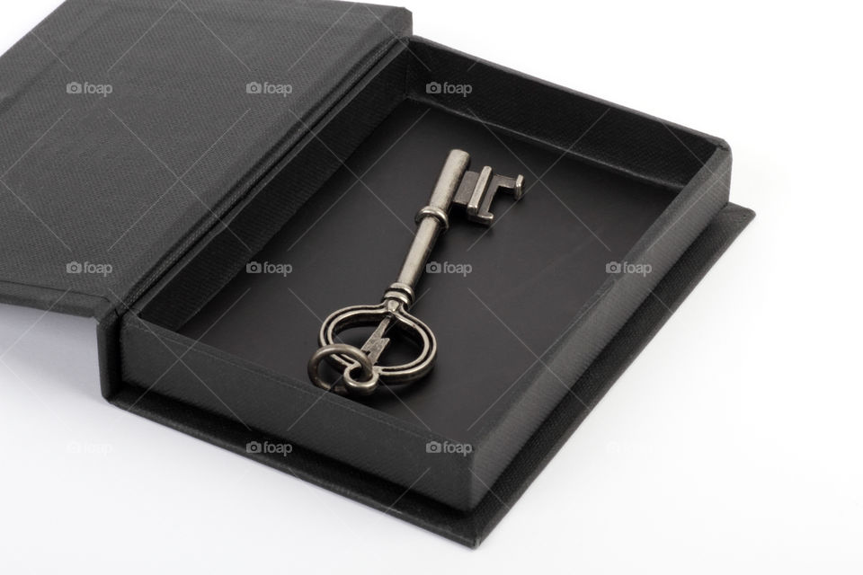 Old key in a black box