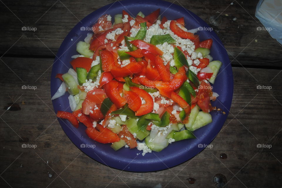 Shopska salad at Bahia Honda, Fl