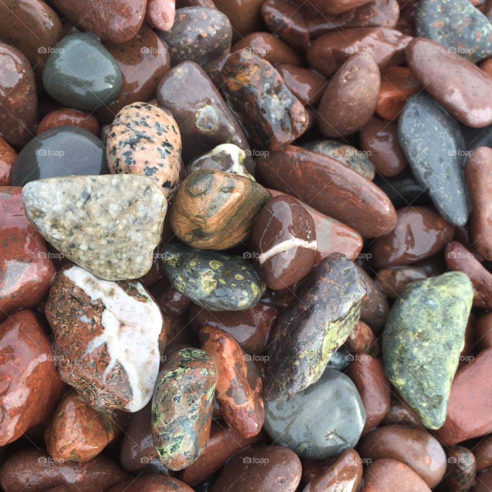 Rocks along the shore