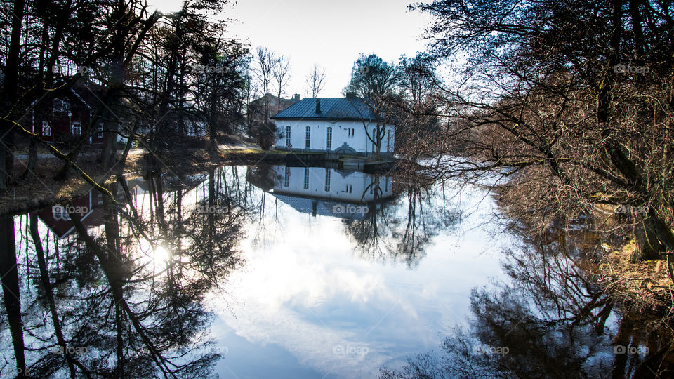 reflection on the river