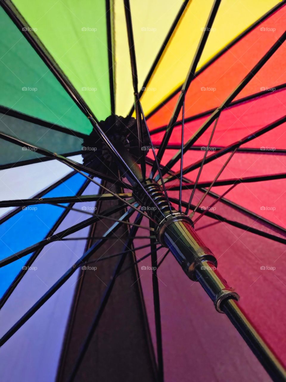 Rainbow color umbrella