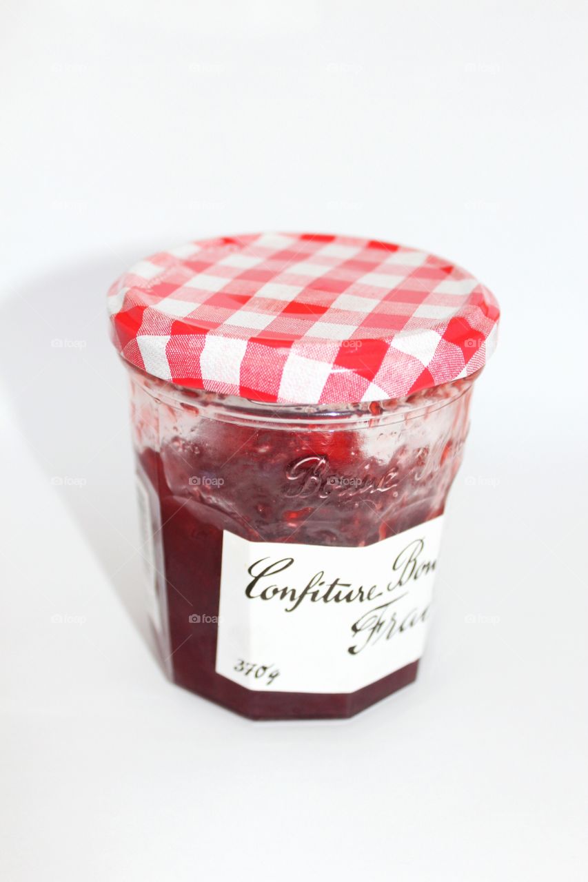 strawberry jam in jar