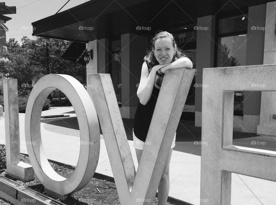 Zoë in LOVE #2. Zoë had fun with these giant letters