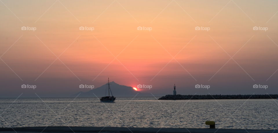 Sunset  Lemnos island Greece