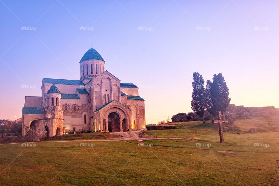 Impression Morning scene at Bagrati Cathedral in Kutaisi Georgia