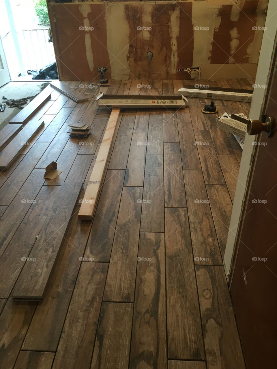 Hardwood floor installation 