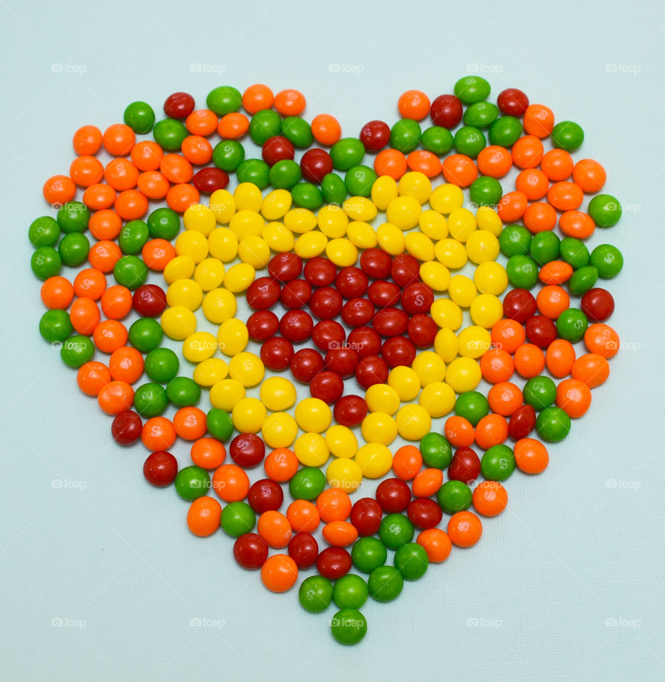 Sweet Heart candy in a heart shape