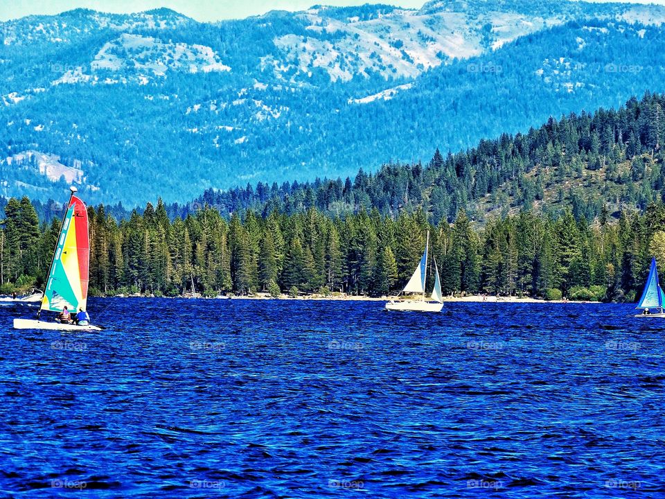 Mountain Lake Sailboat