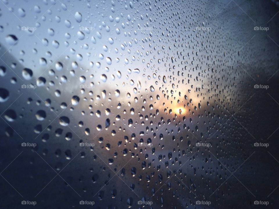 Water Droplet Sunset 