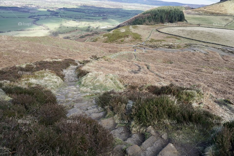 Countryside Views .. as usual I am lagging behind .. you might just be able to make out my husband and son on the path below me ... 