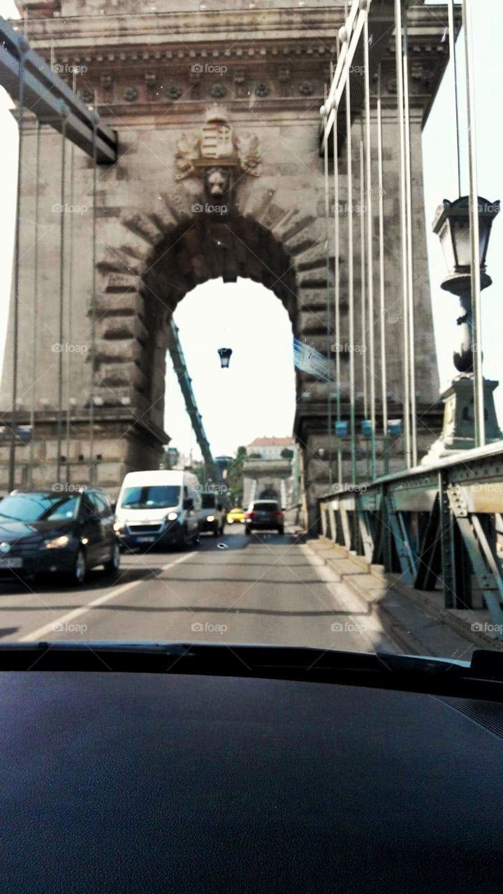 Lion bridge Budapest