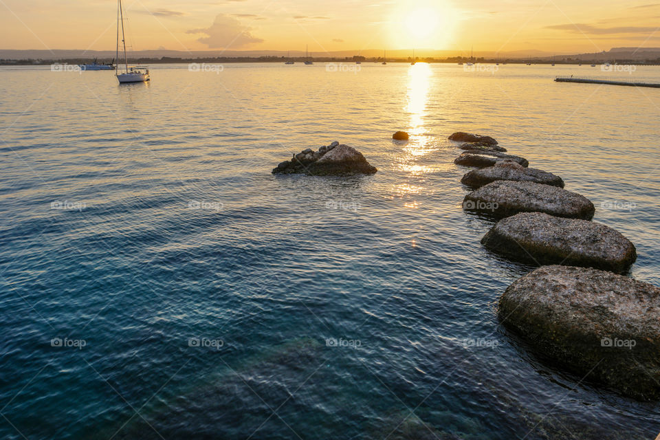 sunset of ortygia