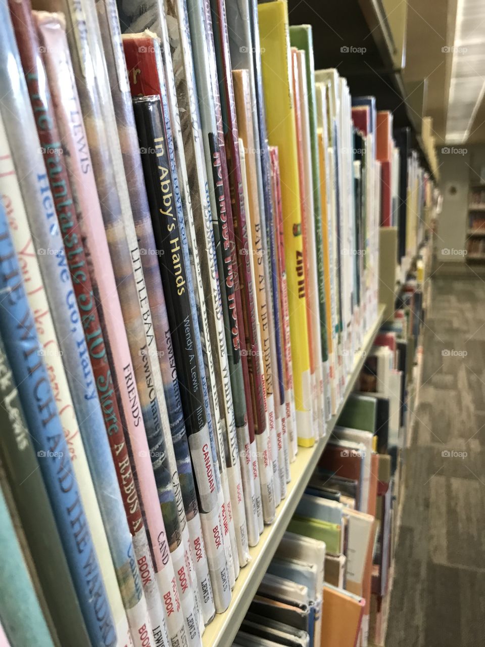 Library shelf full of books