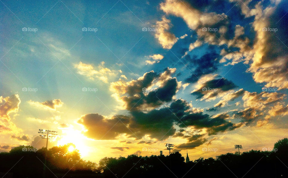 sky summer sunset clouds by percypiglet