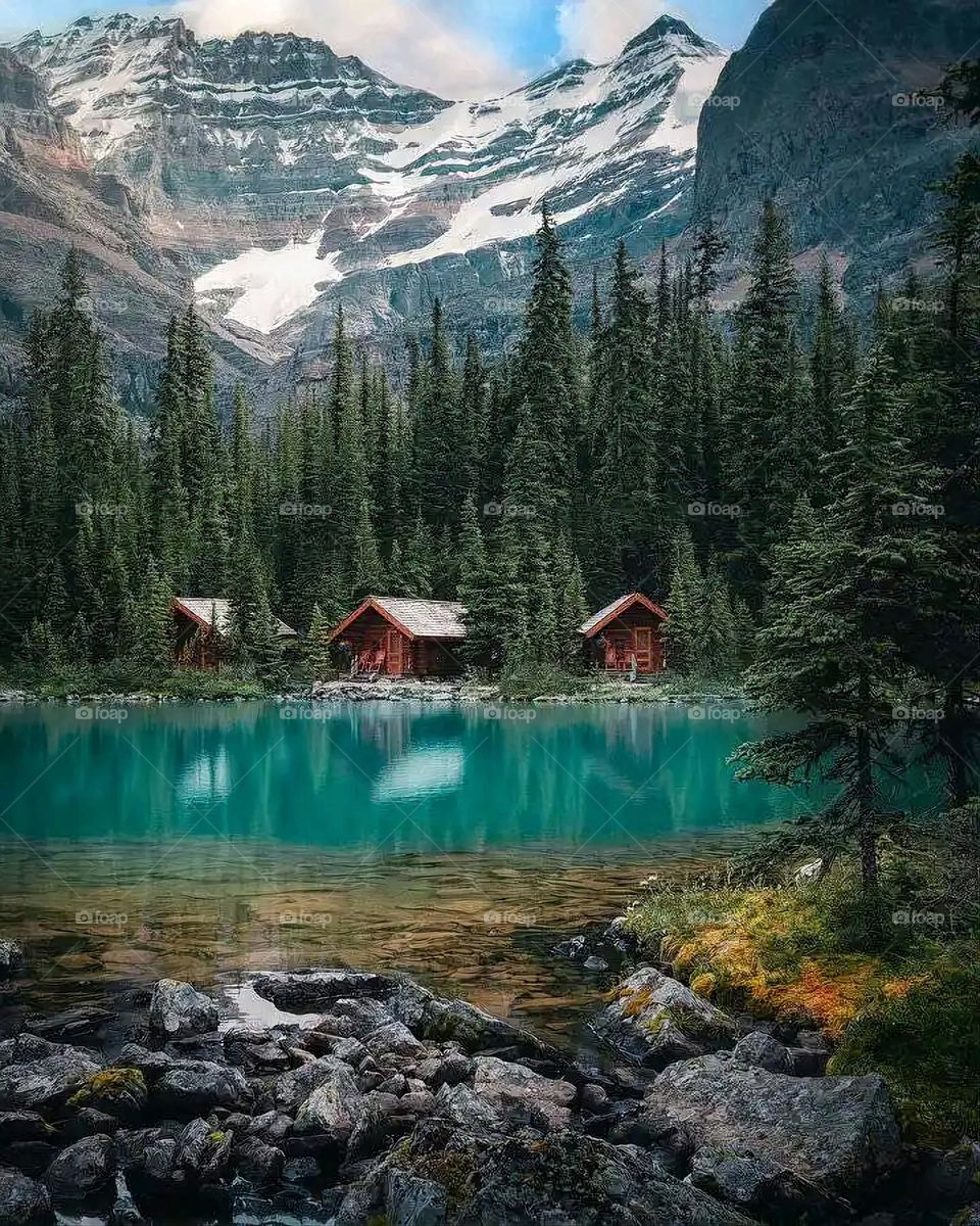 Glory be to God, the magnificent and picturesque view and the natural green trees are a view that is nothing more wonderful than it