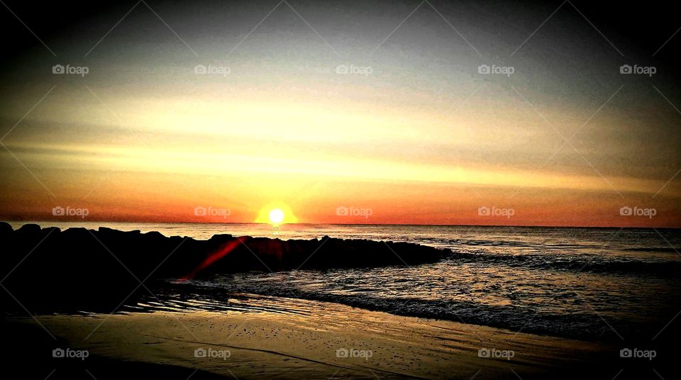 sunrise over the Atlantic ocean