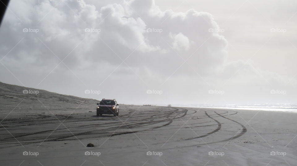 Driving on the beach