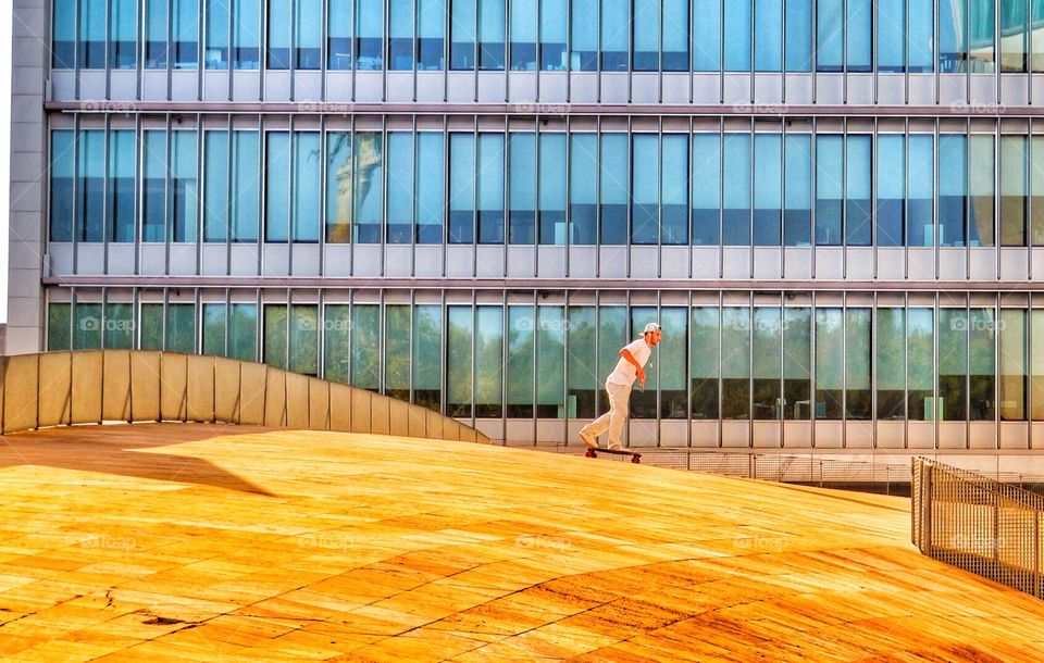 Skateboarding At the Casa da Musica Porto