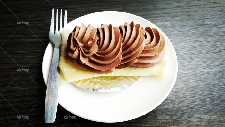 High angle view of sweet food