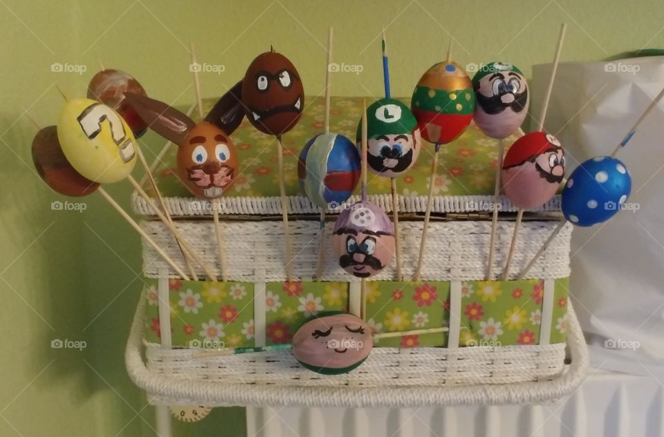 Osterei Ostern bunt bemalt