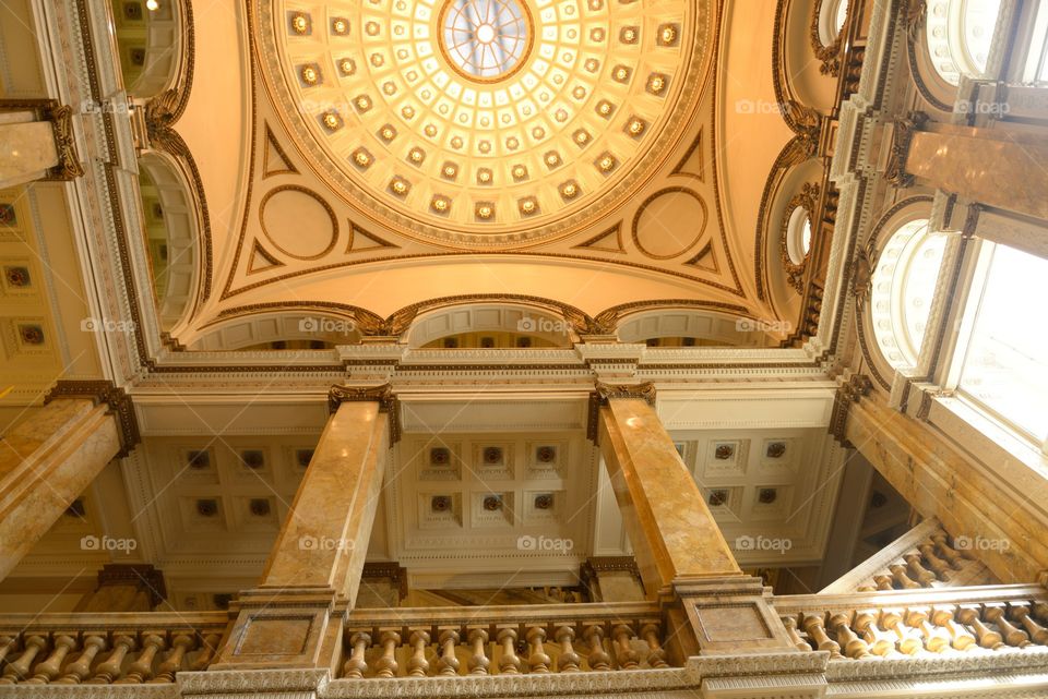 Dome at library. The Milwaukee public library