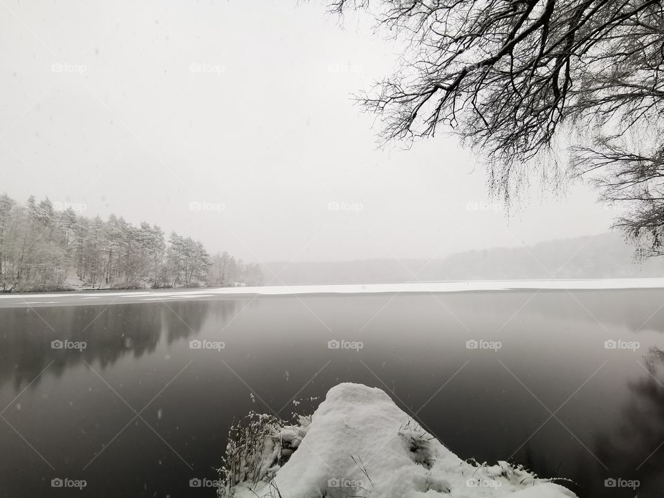 Lake by winter
