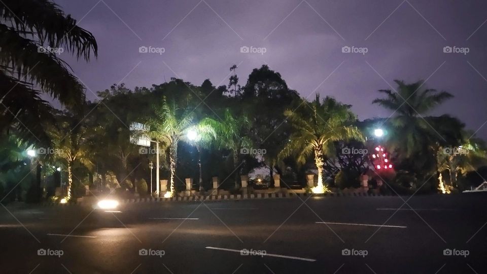 jalan sinar sinar lampu