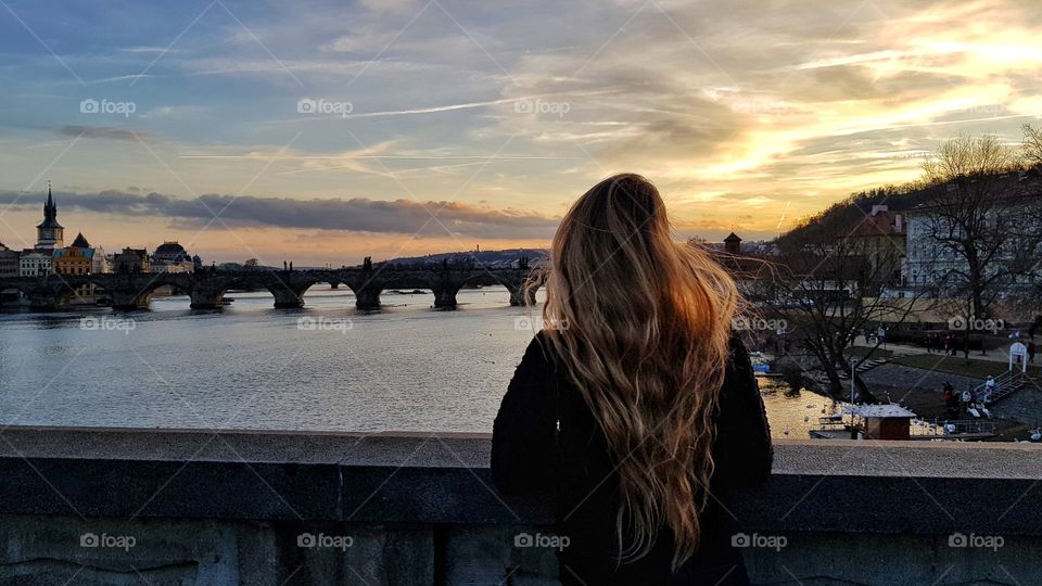 Sunset, Landscape, Water, Dawn, People