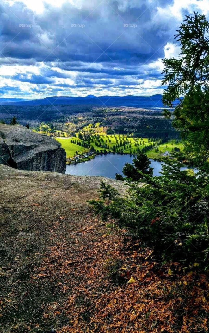 a view of the valley from above