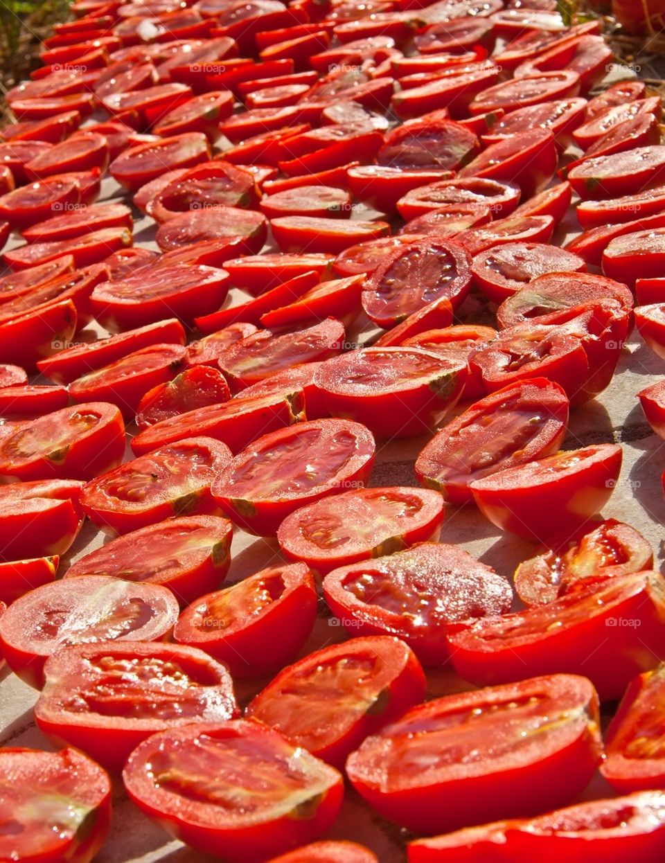 Tomatos Cut To Be Dried
