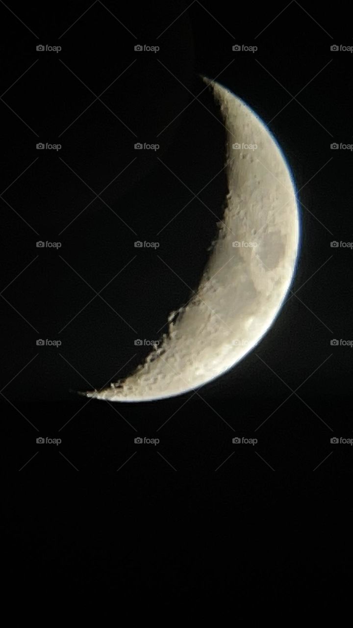 Moon n the dark skies