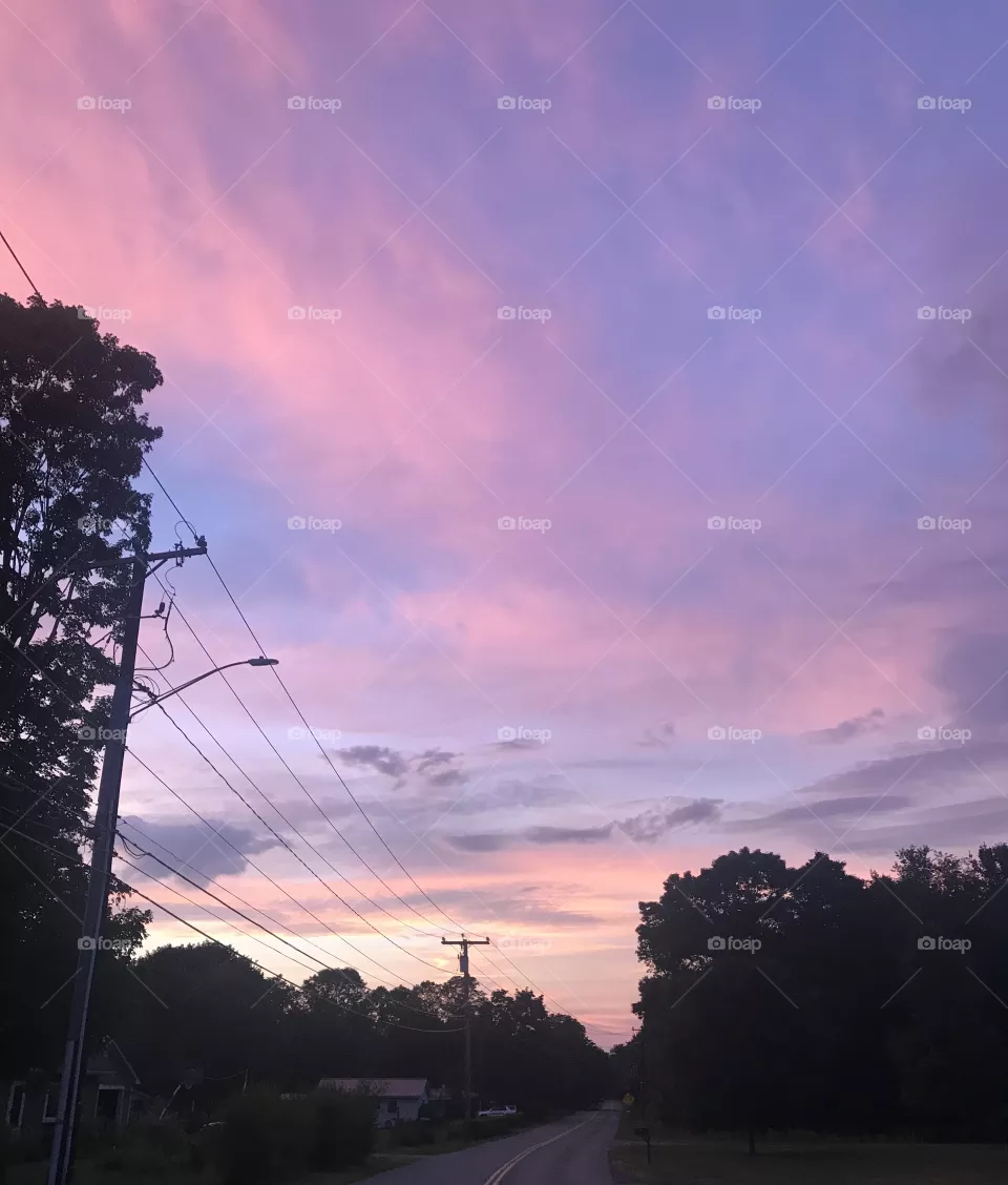 Sun setting