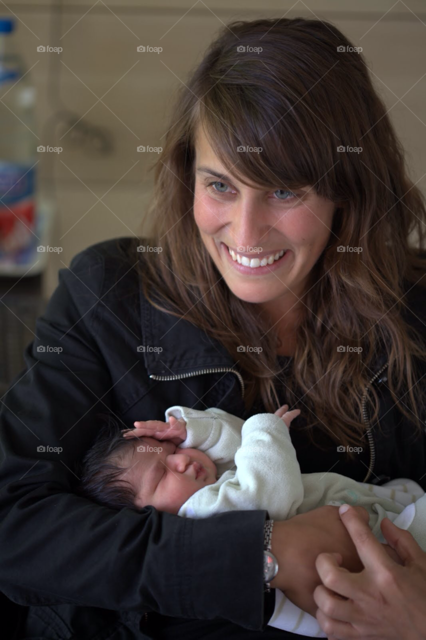 happy smiling mother hospital by hoslo