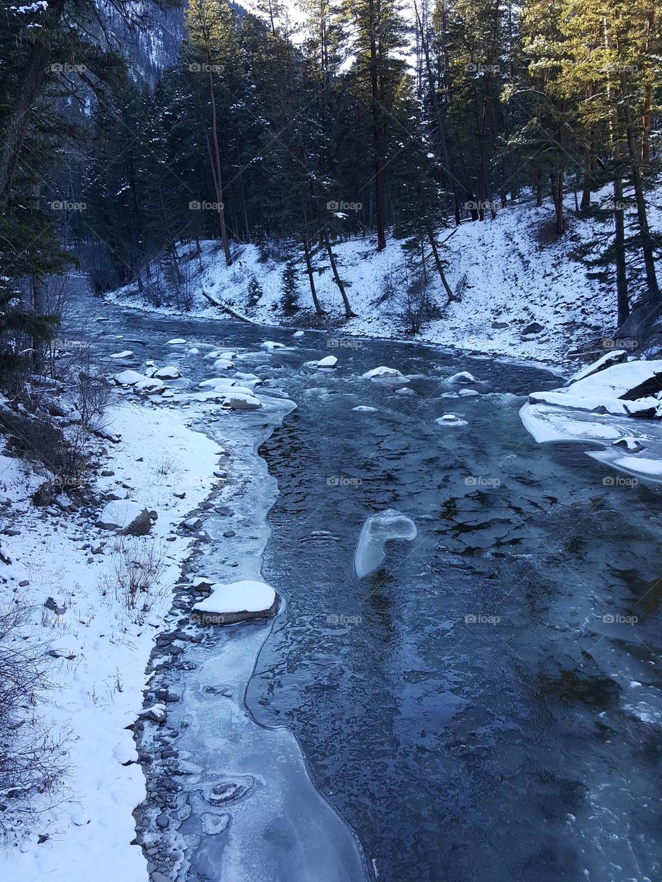 icy river dark