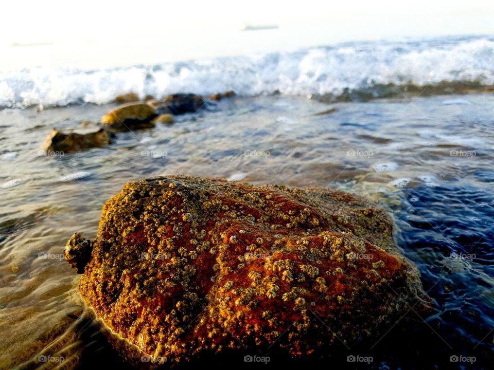 A rick facing sea waves 🥺🥺😢😢