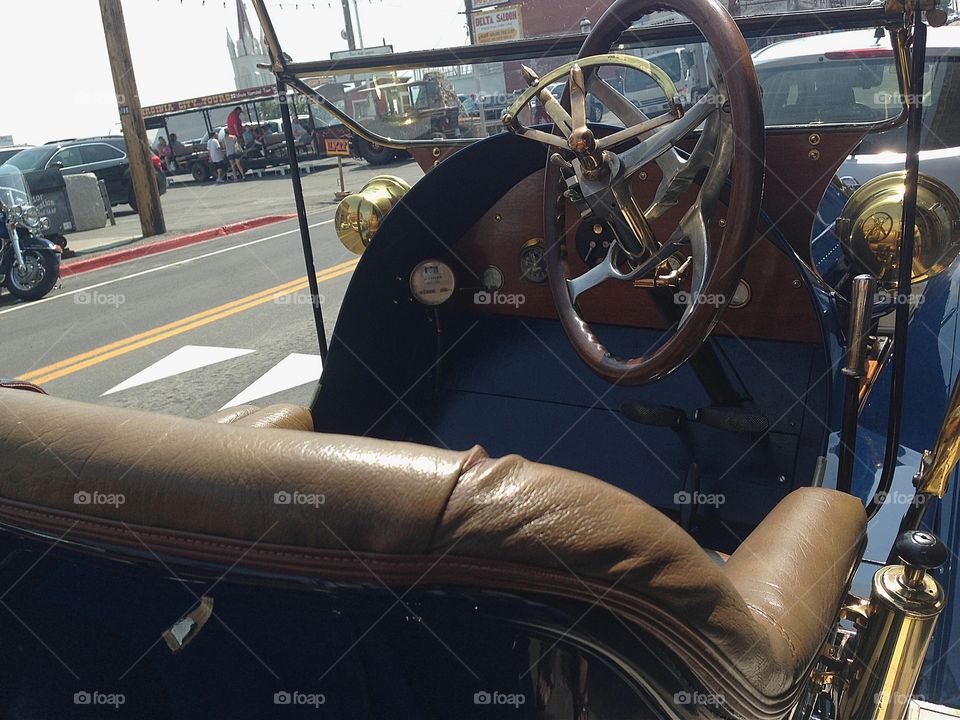 Antique Cadillac Car. Antique classic Cadillac in Virginia city Nevada. 