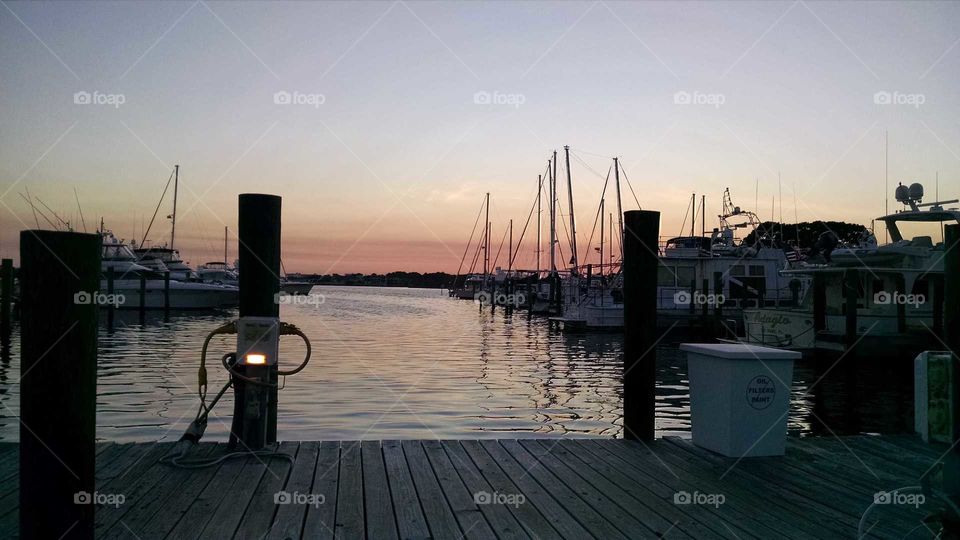 sunset at Marina
