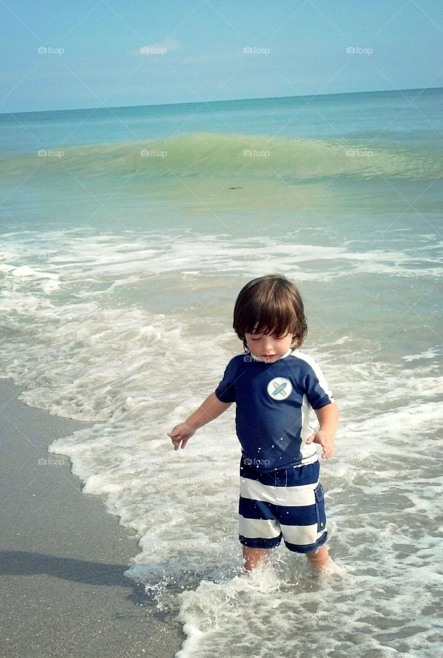 Little boy on Florida beach
