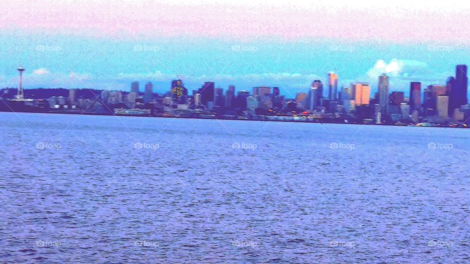 Seattle skyline from Puget Sound