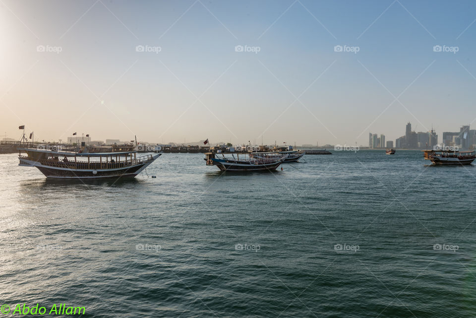 Traditional Qatari boats