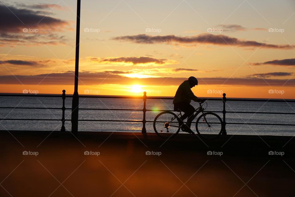 cycling at sunrise