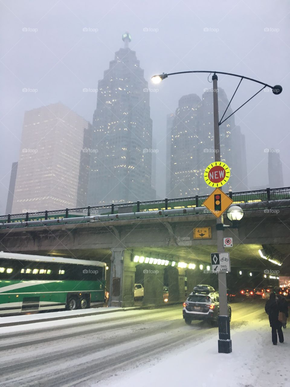 Snowy day in Toronto 