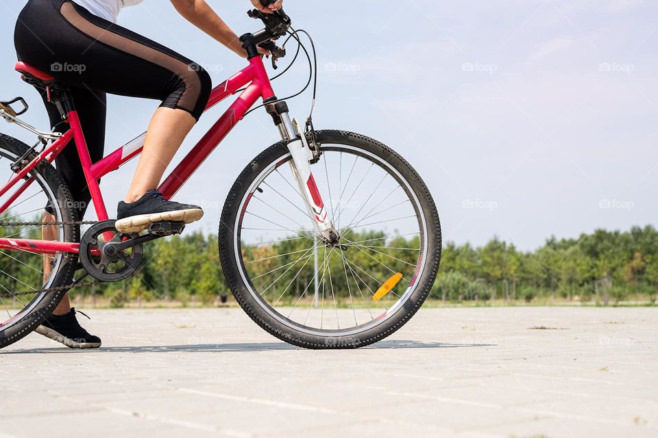 woman on bike