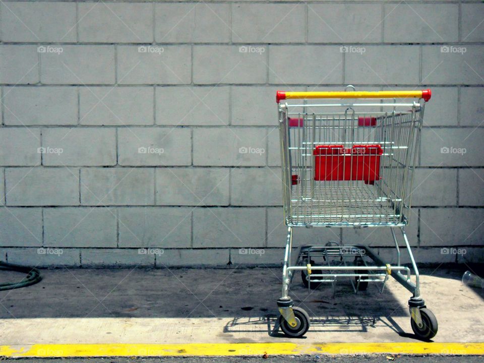 grocery or supermarket cart