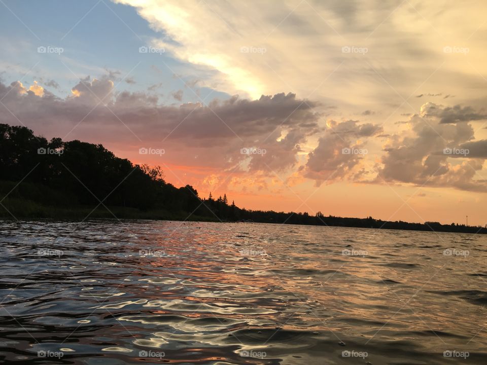 Sunset, Water, Dawn, No Person, Landscape