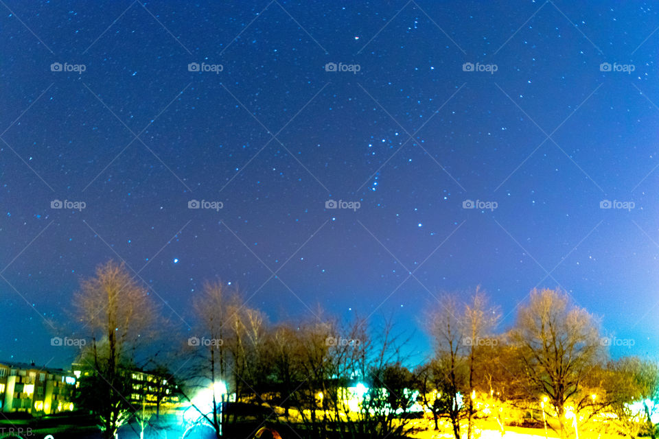 star filled sky on a cold winter's night